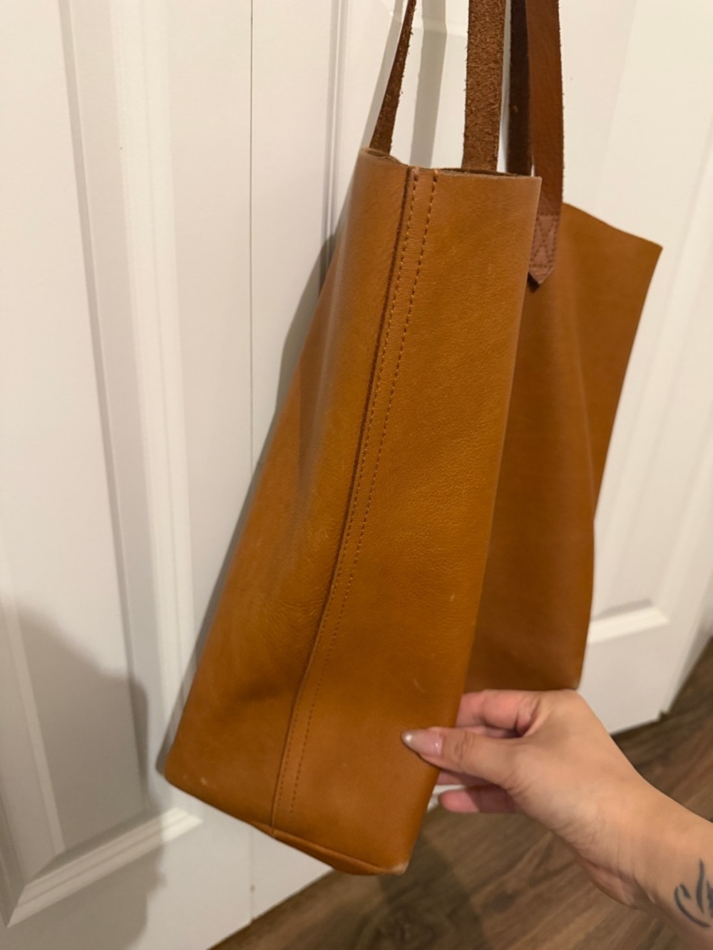 Madewell transport tote Classic Leather Tote Bag - Brown - Picture 5 of 5